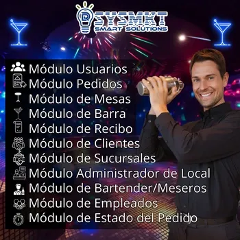 Sistema de gestión para discotecas y pubs, control de mesas, meseros